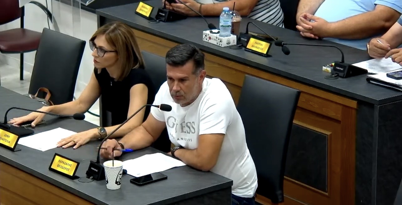 Ο Θεόδωρος Καράνταλης σε συνεδρίαση του Δημοτικού Συμβουλίου Δήμου Δέλτα